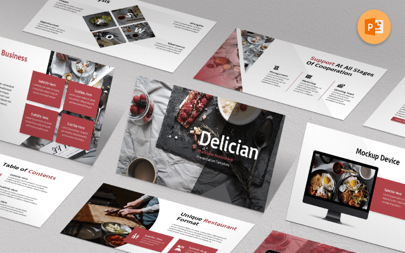 restaurant presentation powerpoint template original