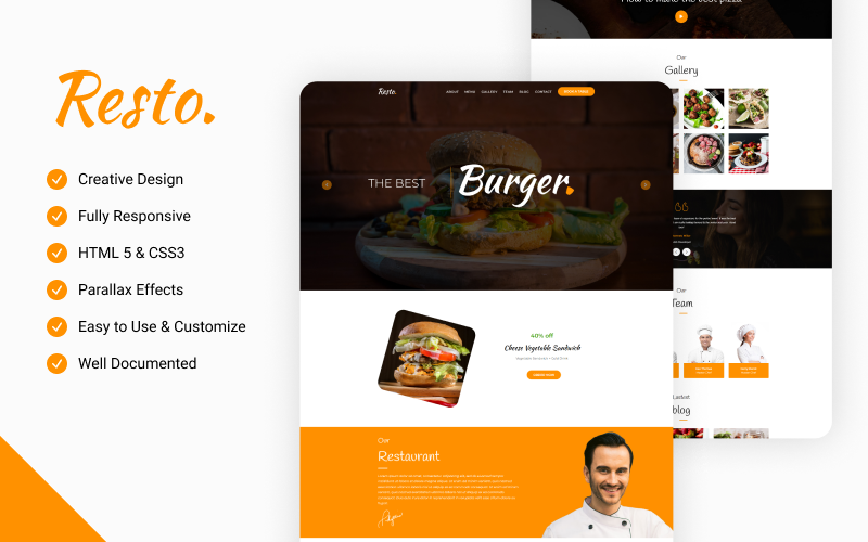 resto food and restaurant responsive html template original