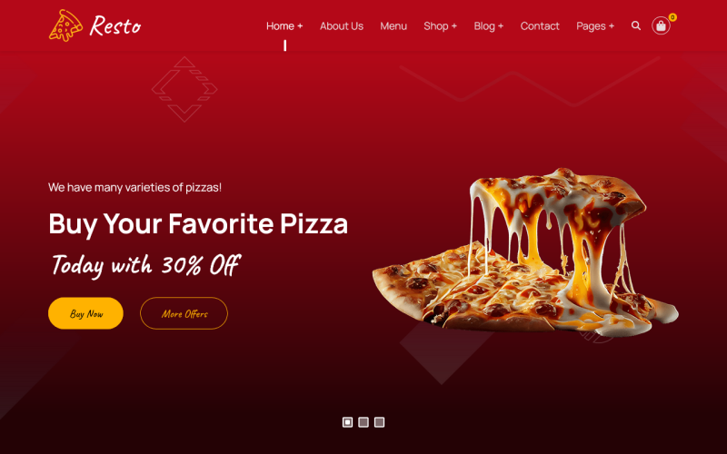 resto pizza and fast food joomla template original