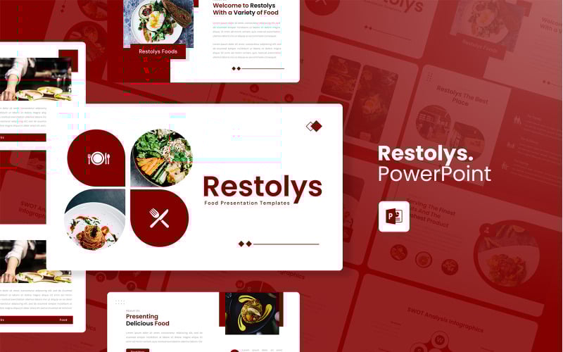 restolys food powerpoint template original
