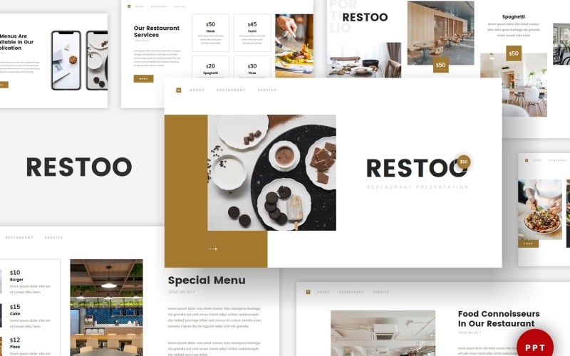 restoo restaurant powerpoint template original