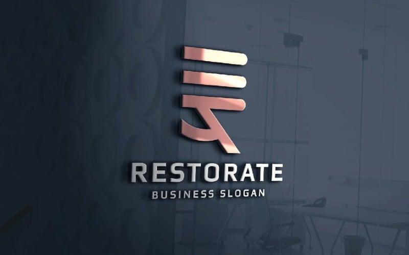 restorate letter r pro logo original