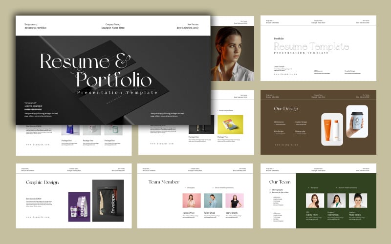 resume amp portfolio presentation template original
