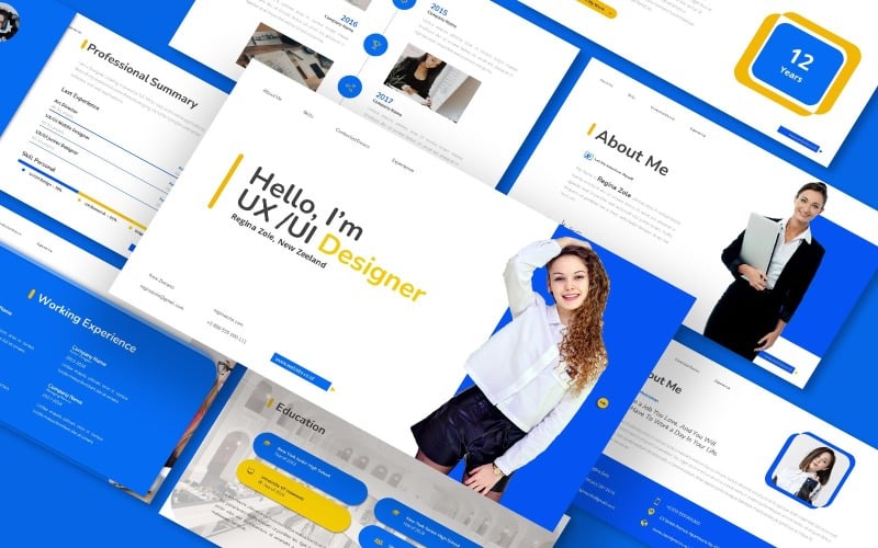 resume designer ui ux powerpoint template original