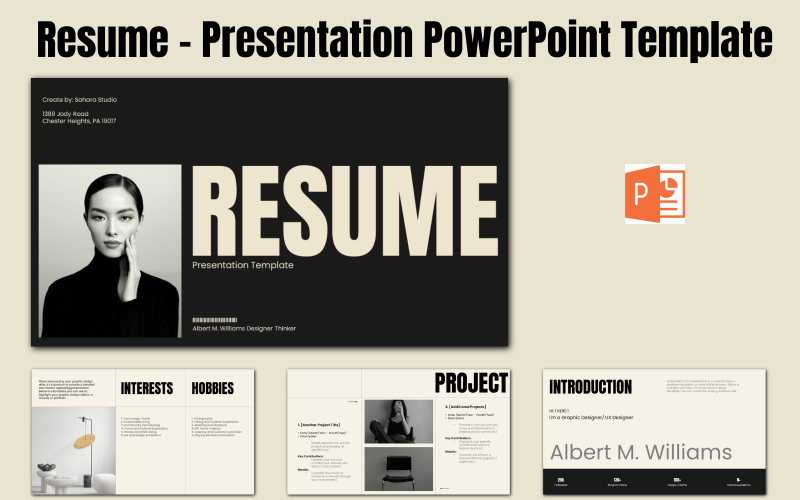 resume presentation powerpoint template original