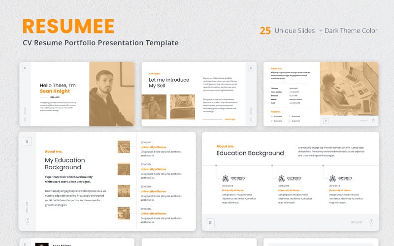 resumee cv portfolio resume presentation template original