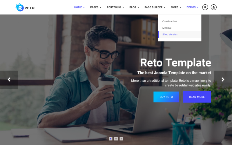reto responsive multipurpose joomla amp template with page builder original
