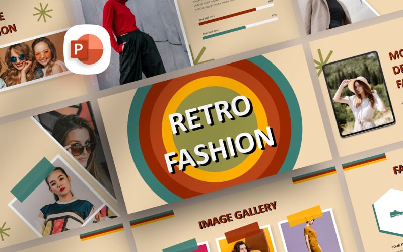 retro fashion presentation template original