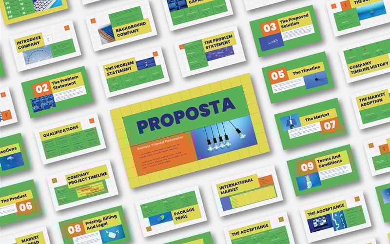 retro pitch deck business proposal presentation original