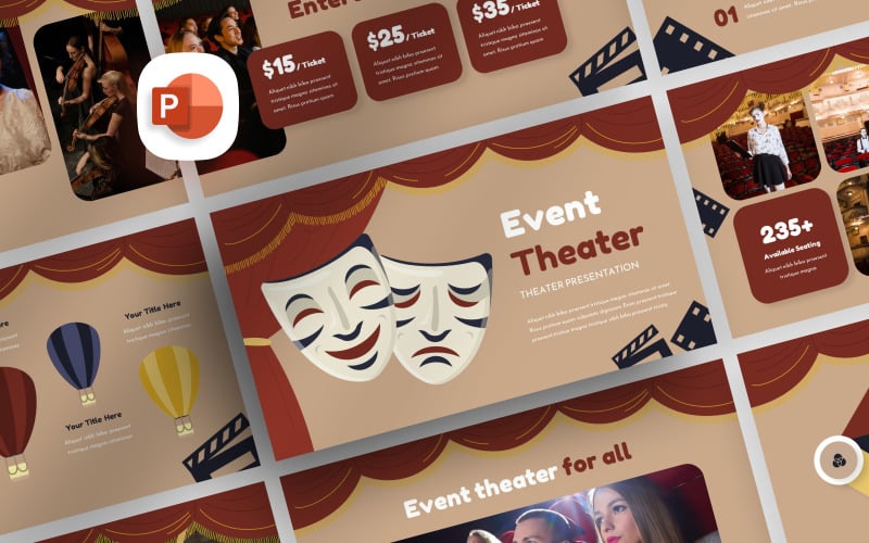 retro theater powerpoint template original