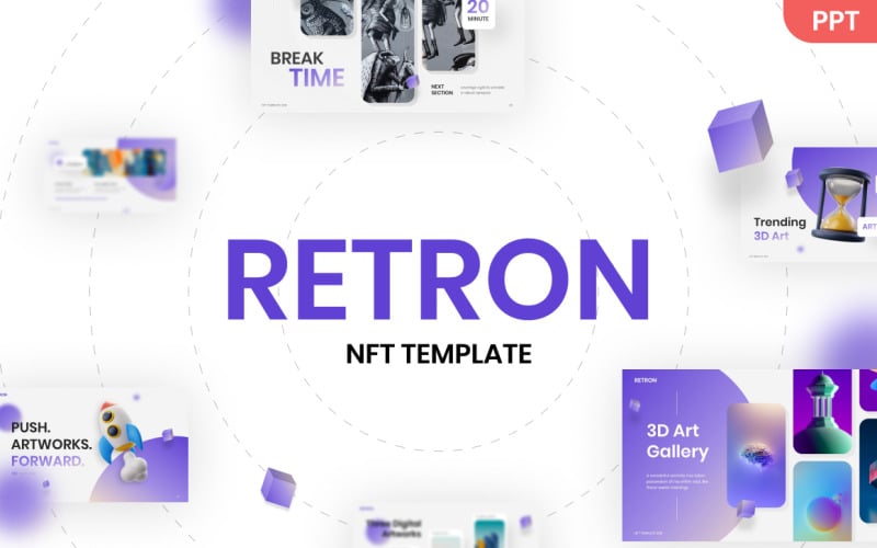 retron nft modern powerpoint template original