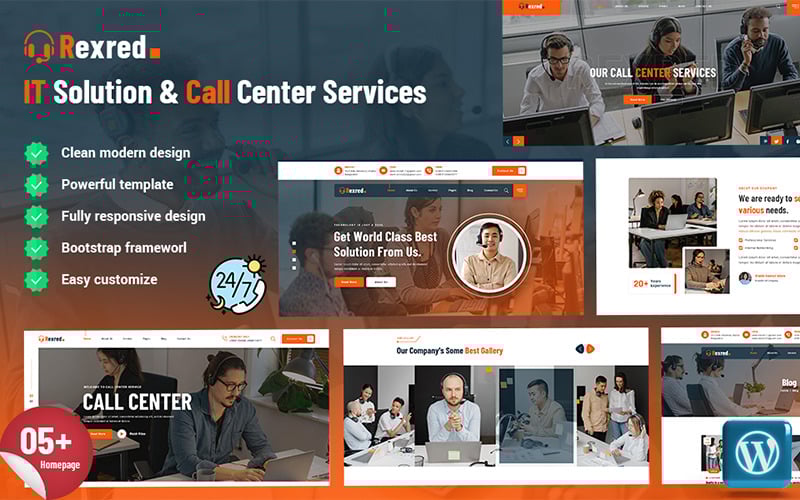 rexred it solution and technology wordpress theme original