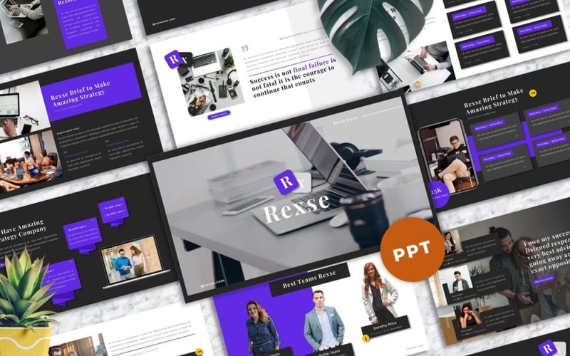 rexse pitch deck powerpoint template original