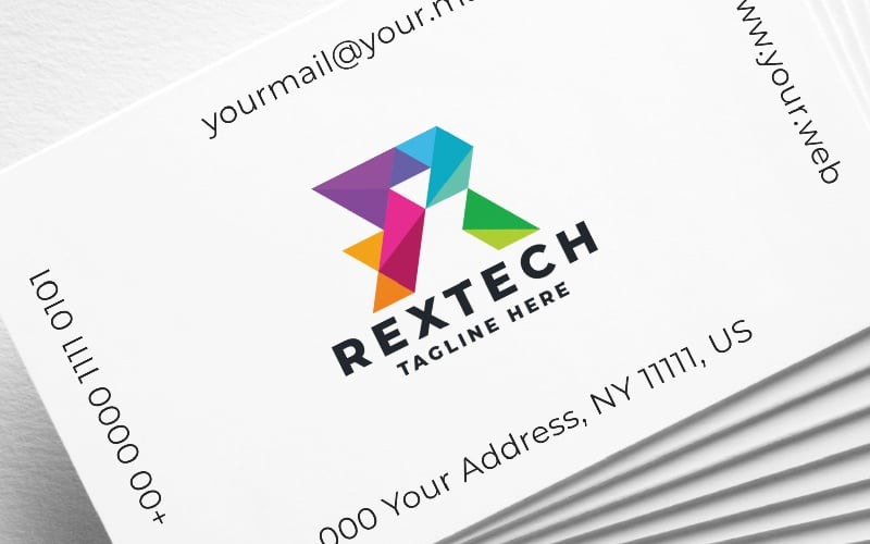 rextech letter r pro logo template original