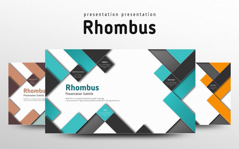 rhombus powerpoint template original