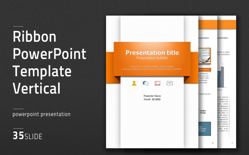 ribbon powerpoint vertical original