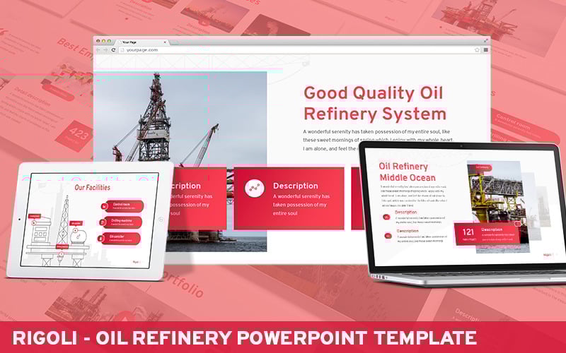 rigoli oil refinery powerpoint template original