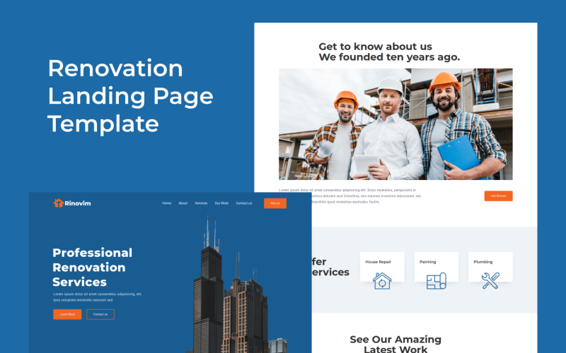 rinovim renovation landing page template original