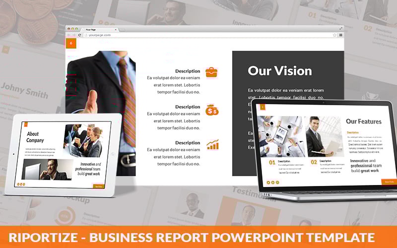 riportize business report powerpoint template original
