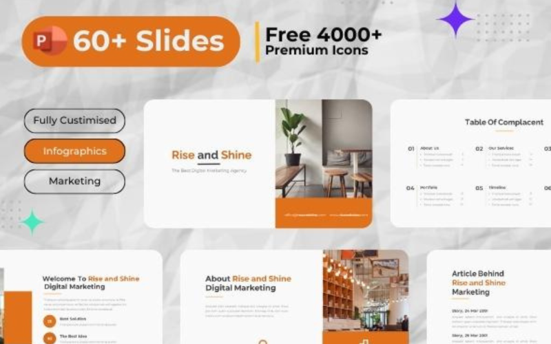 rise digital marketing presentation template original