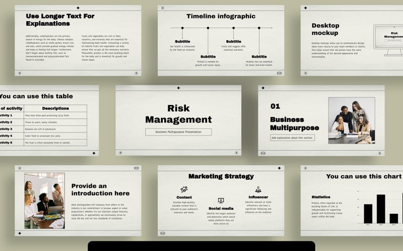 risk management business multipurpose powerpoint original