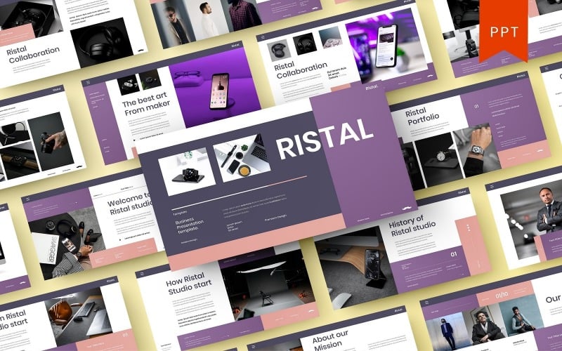 ristal business powerpoint template original