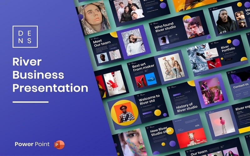 river business powerpoint template original
