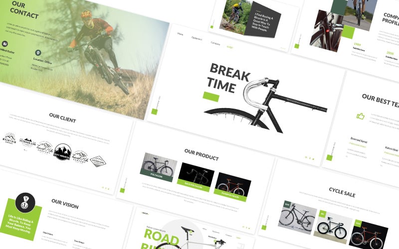 road bike powerpoint template original