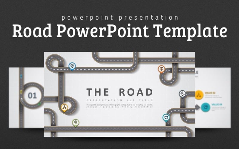road powerpoint template original