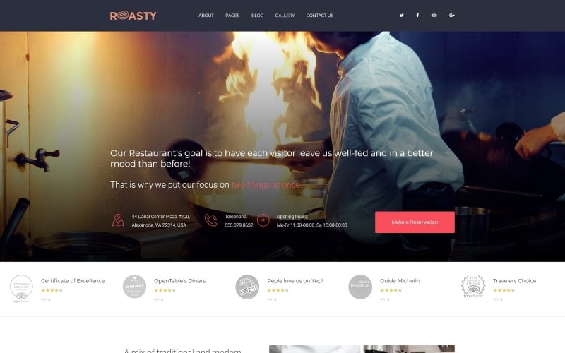 roasty steakhouse modern joomla template original
