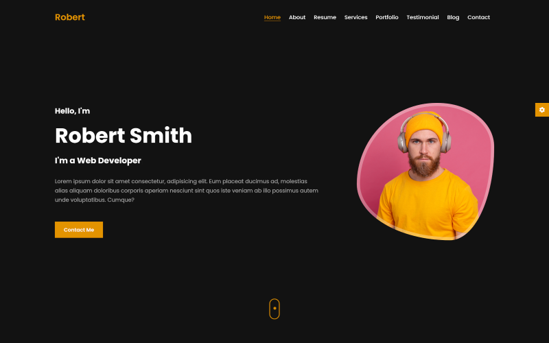 robert personal portfolio template original