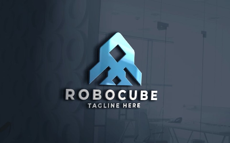 robotic cube pro logo template original