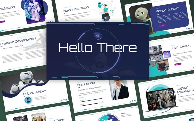 robotic technology powerpoint presentation template original