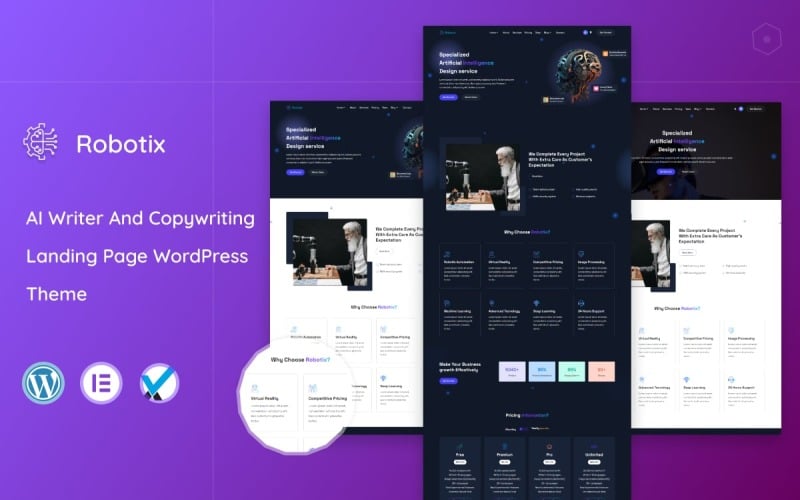 robotix ai writer amp copywriting landing page wordpress theme original