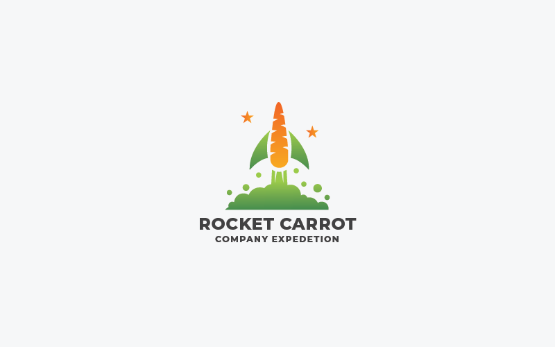 rocket carrot pro logo template original