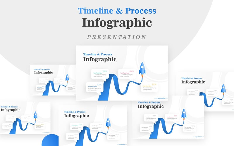 rocket for business timeline infographic powerpoint template original