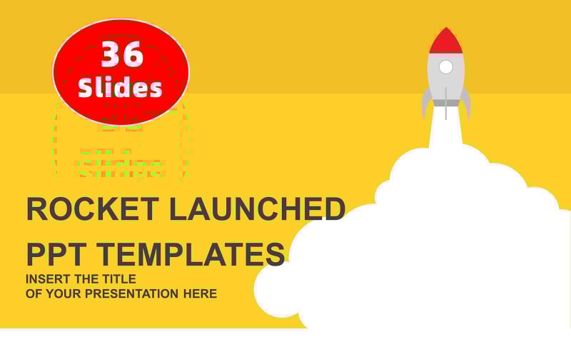 rocket launched powerpoint template original