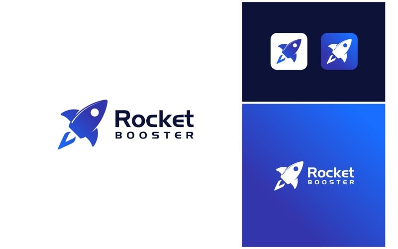 rocket spaceship launch boost logo original