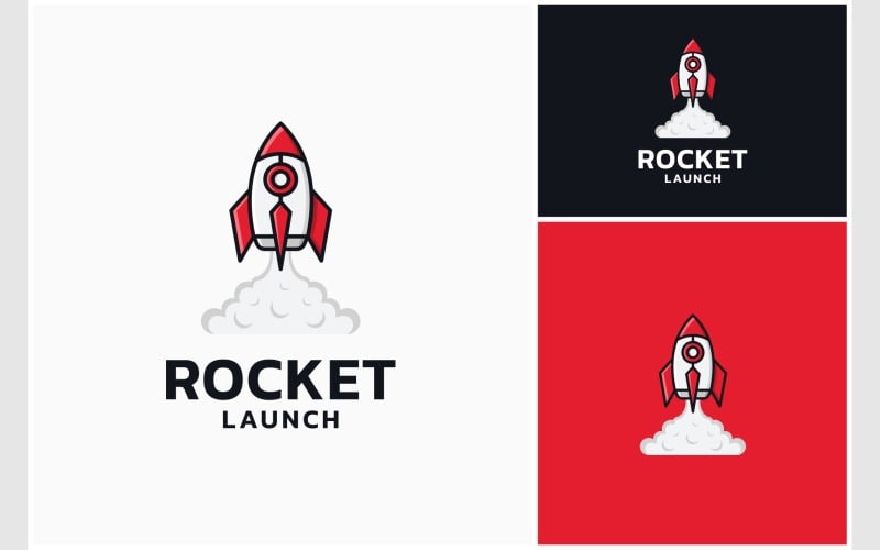 rocket spaceship launch logo original