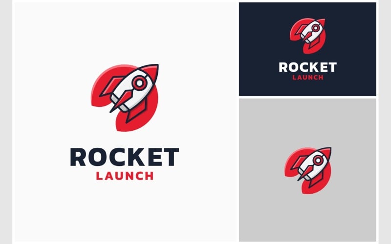 rocket spaceship startup launch logo original