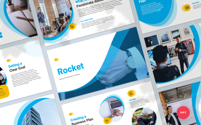 rocket startup powerpoint presentation template original