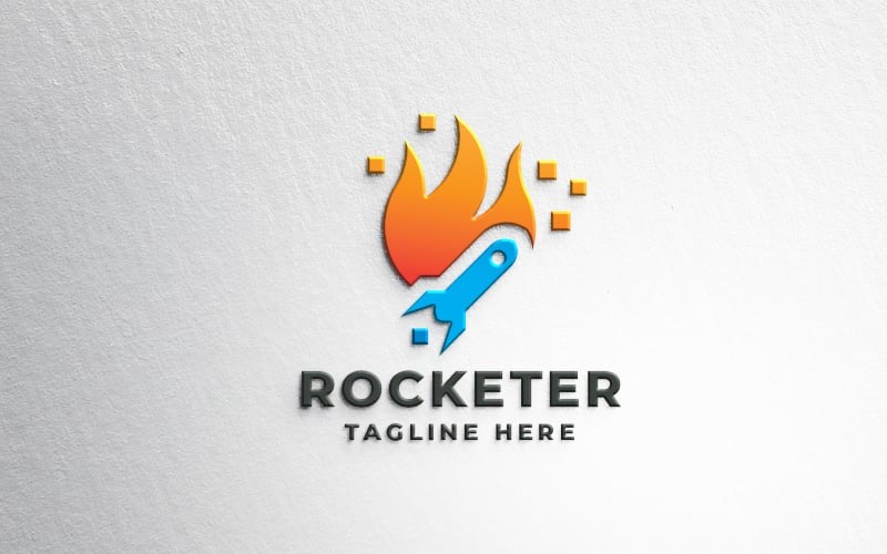 rocketer logo pro template original