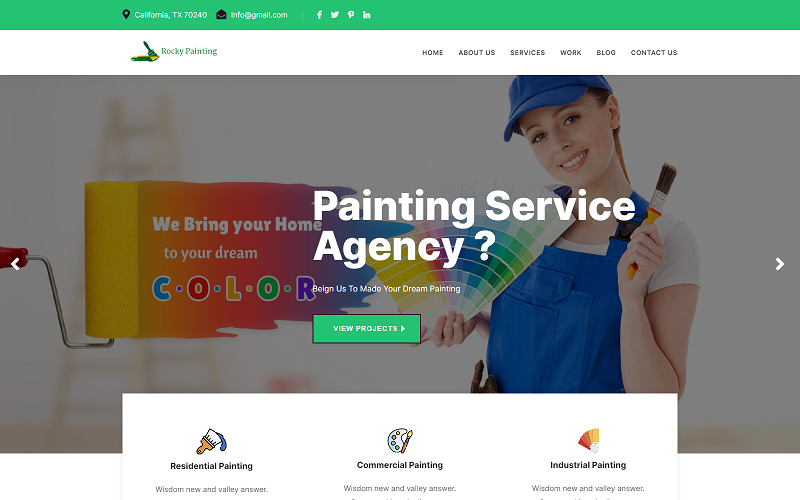 rocky painting services landing html template original