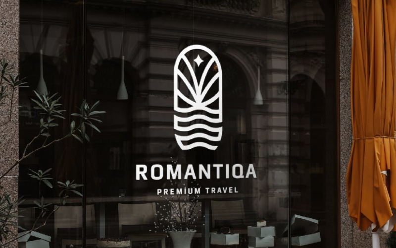 romantic travel trip logo original