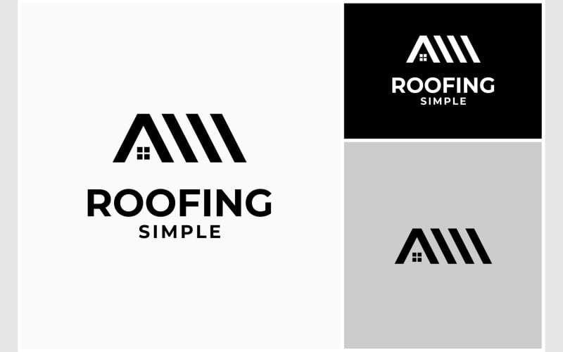 roof roofing roofer simple logo original