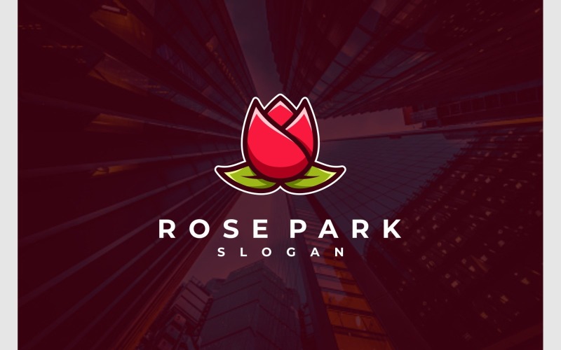 rose flower blossom modern logo original