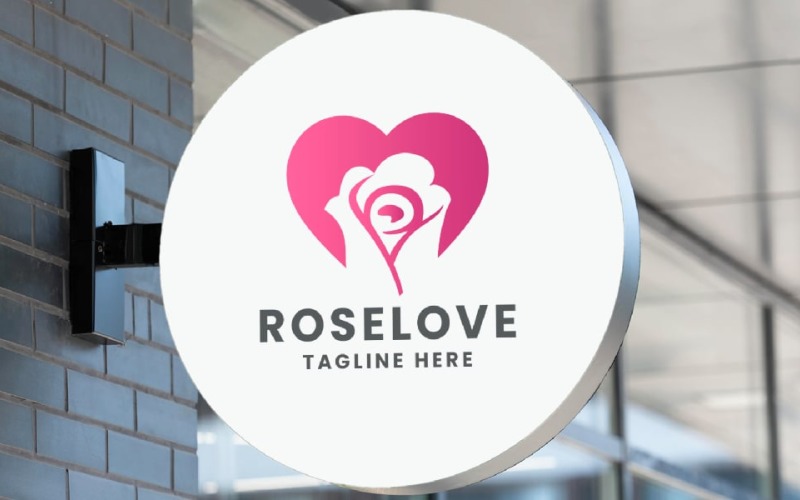 rose love pro logo template original