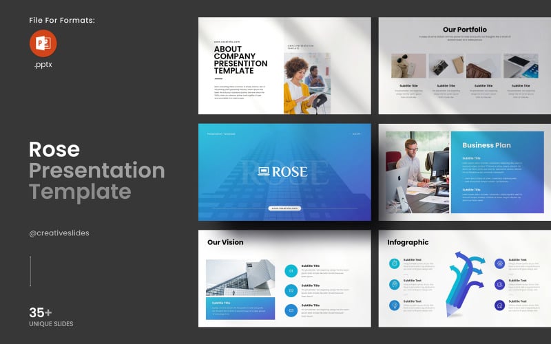 rose powerpoint presentation template original