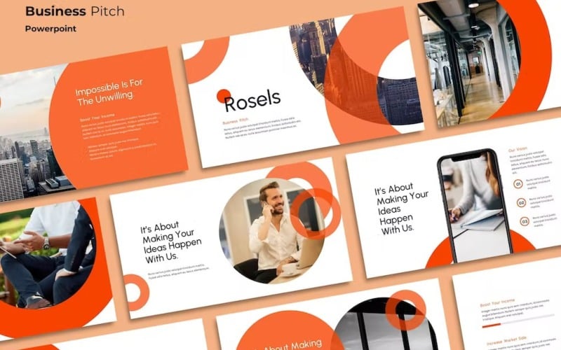 rosels business pitch powerpoint original