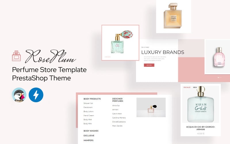 roseplum perfume store template prestashop theme original